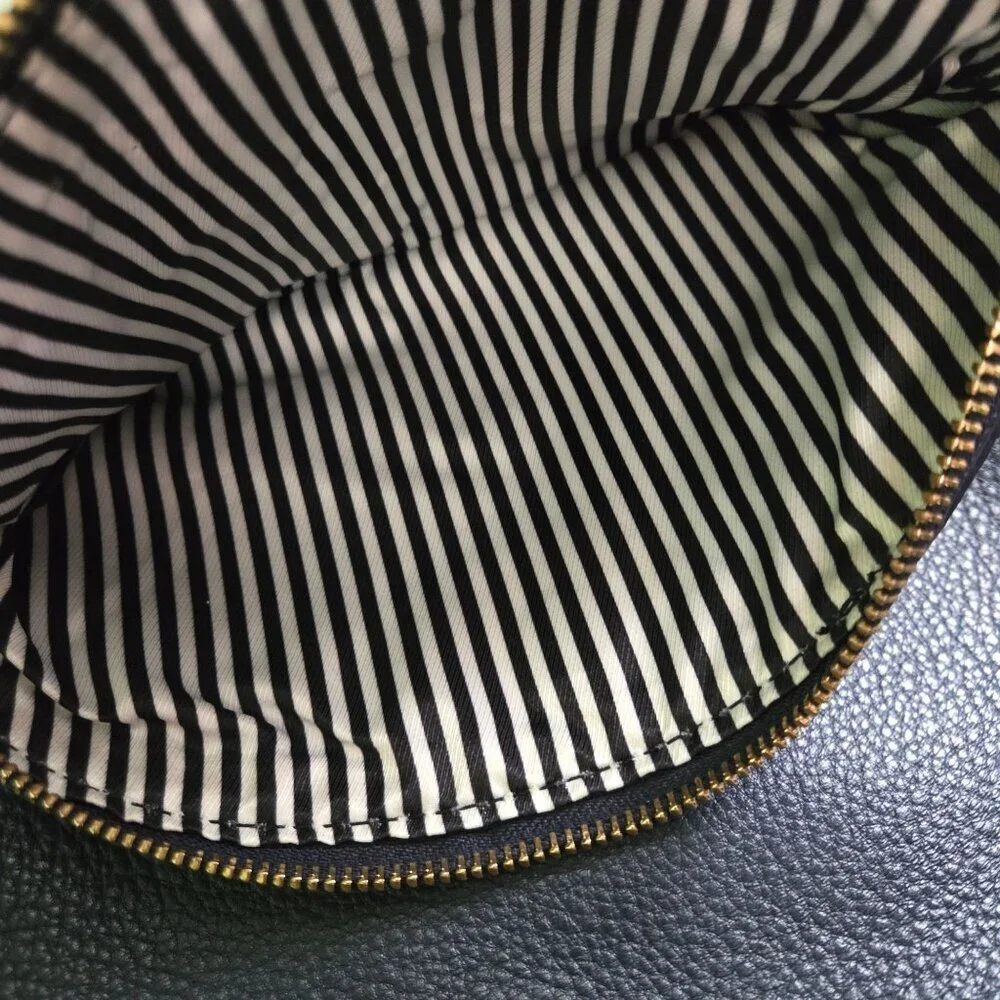 Kate Spade Cobble Hill Devin Crossbody Top Handle Bag Navy Leather Classic - Picture 7 of 11